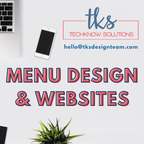 tks menu & web design and marketing graphic